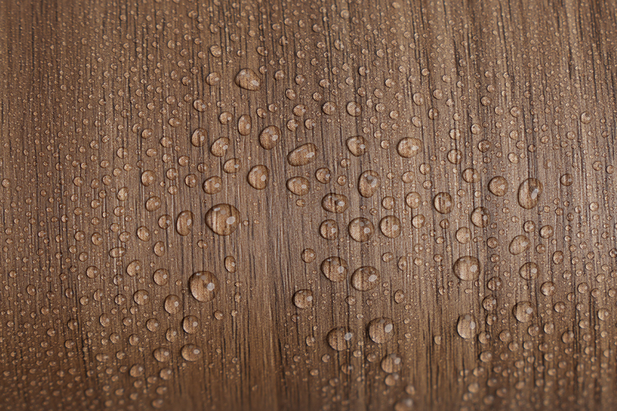 Película decorativa estampada de PVC de grano de madera de color oscuro