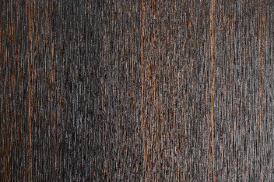 Película decorativa estampada de PVC de grano de madera de color oscuro