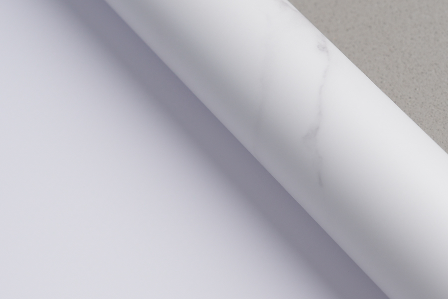 Película Decorativa Impresa en PVC de Mármol Blanco Jazz