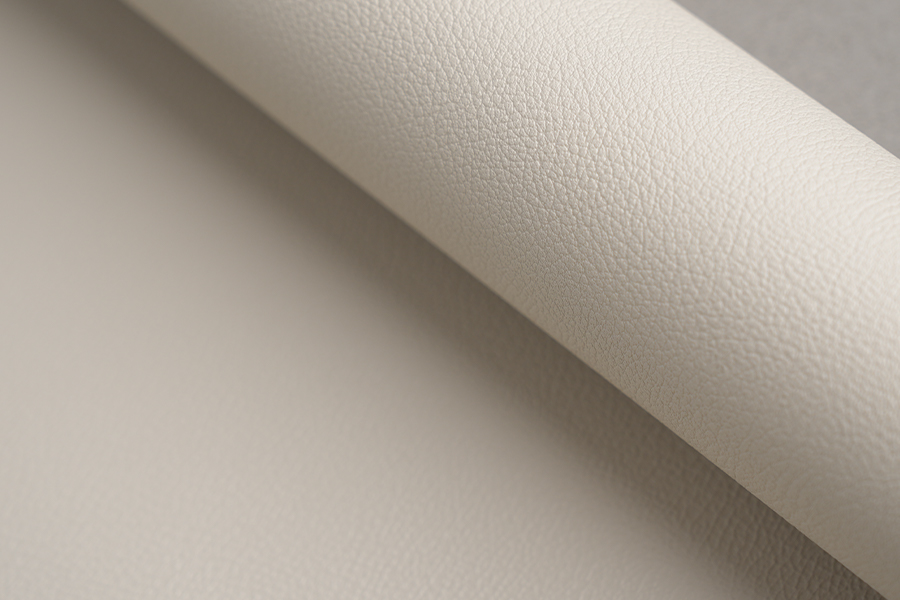 Color claro Faux Leather Textura PVC Película decorativa
